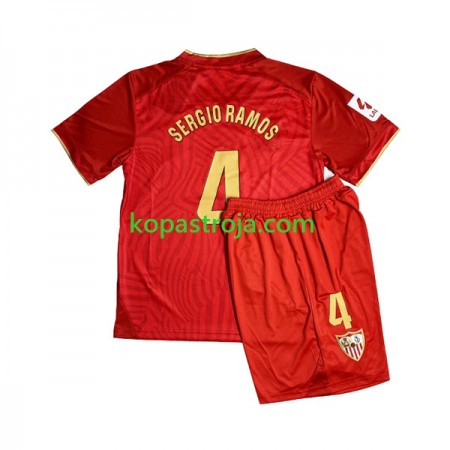Billiga Fotbollströjor FC Sevilla Sergio Ramos 4 Barn Borta tröja 2023/24 Kortärmad